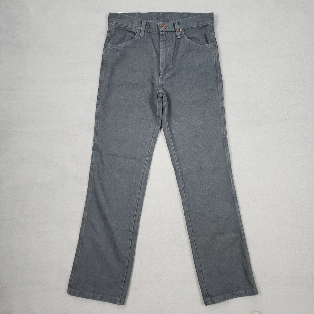 Wrangler Cowboy Cut Jeans Mens 29x30 Charcoal Gray Slim Fit Western Denim NWT